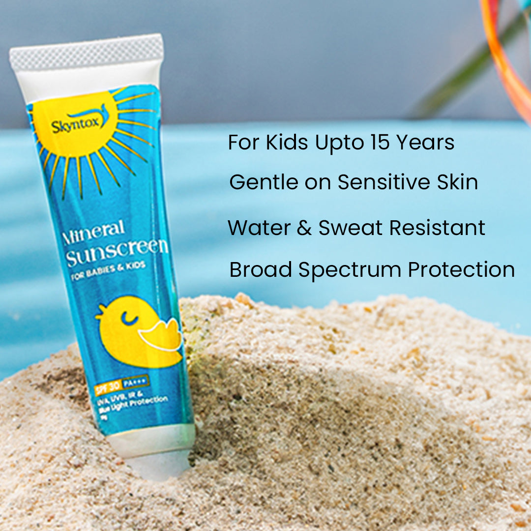 Skyntox Mineral Sunscreen for Babies & Kids | SPF 30 PA+++ - Pack of 3