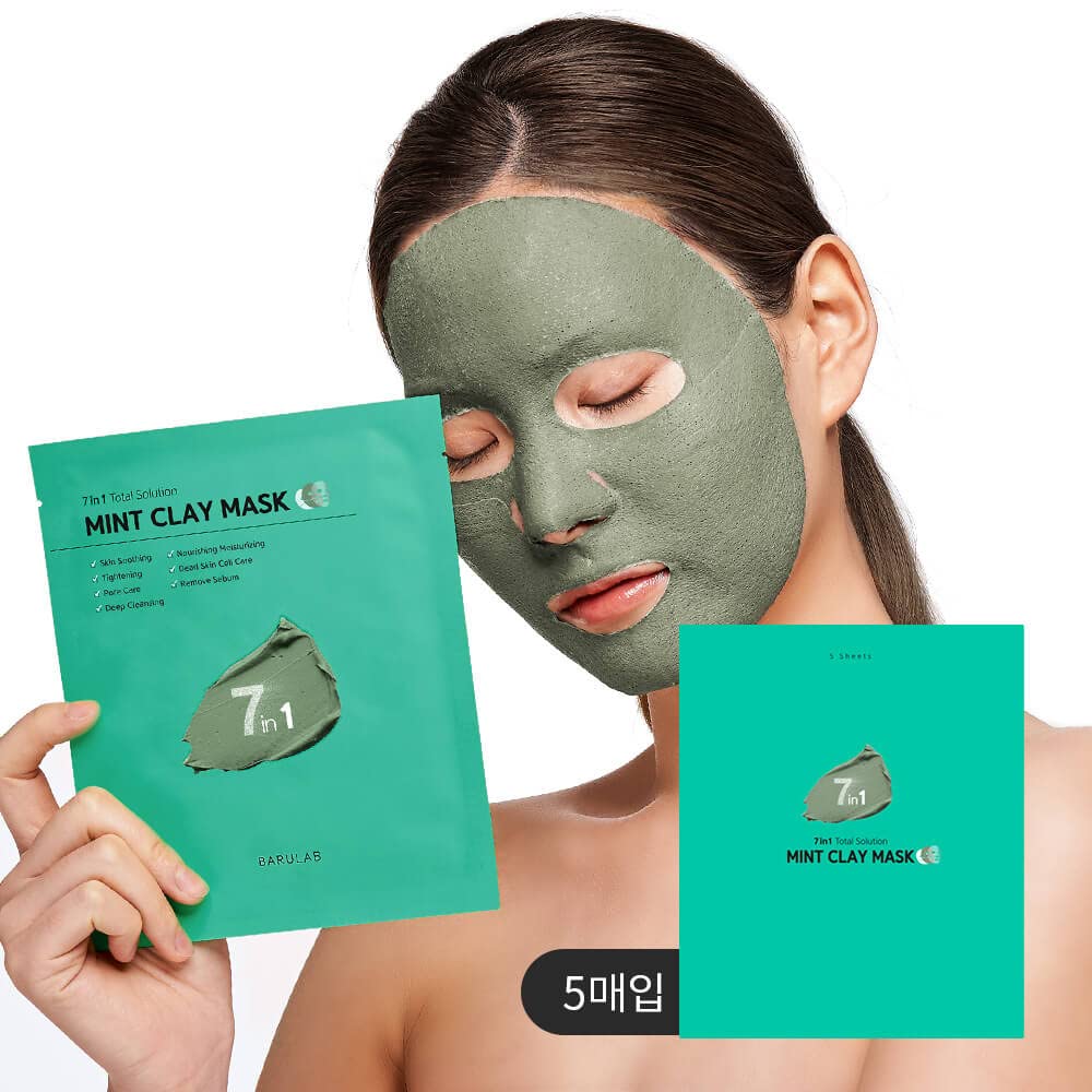 Barulab 7 In 1 Total Solution Mint Clay Sheet Mask