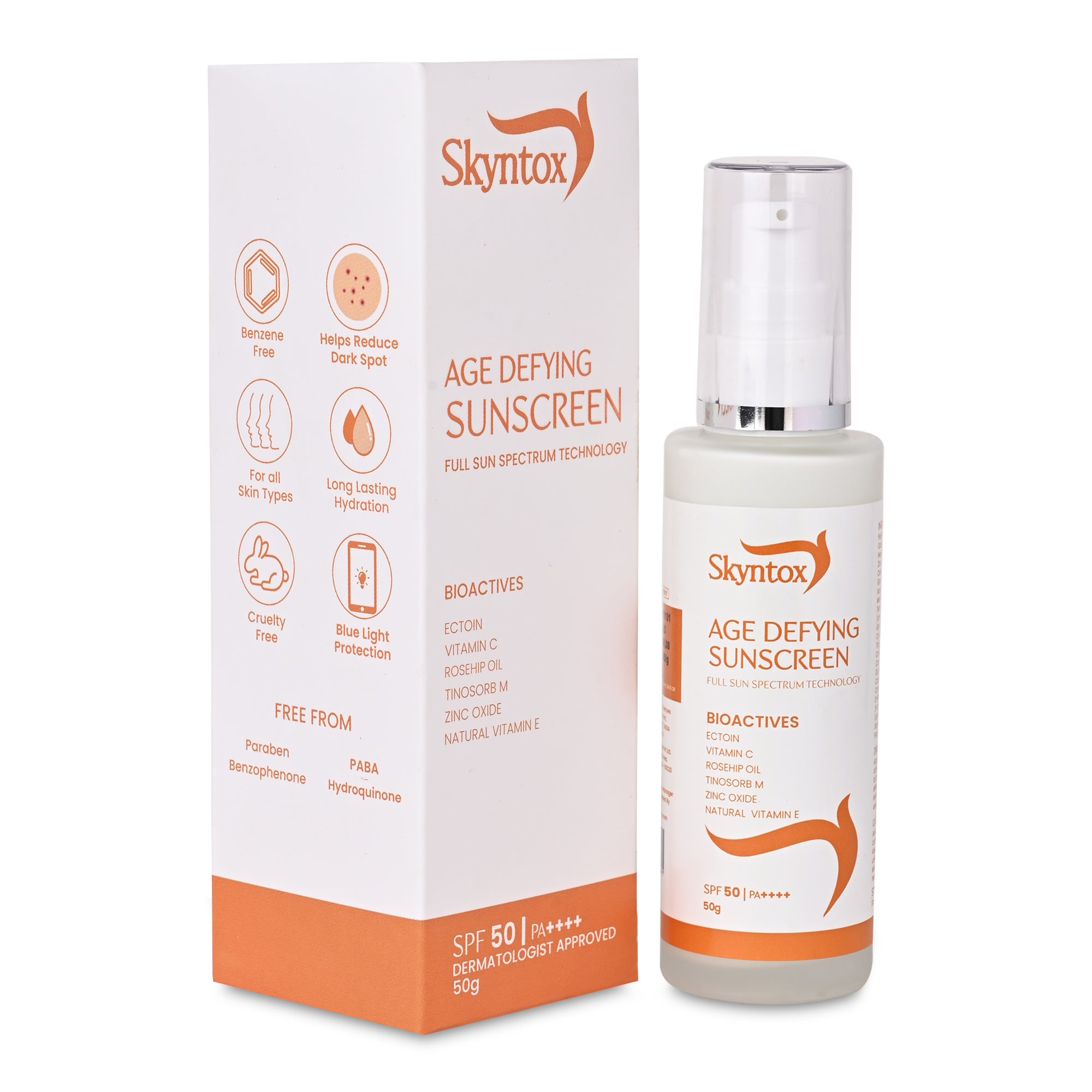 Skyntox Age Defying Sunscreen Cream SPF 50 PA++++